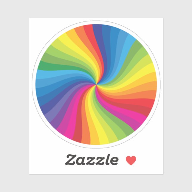 Cute Colorful Rainbow Circle Sticker (Sheet)