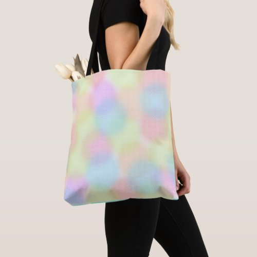 Cute Colorful Rainbow Geometric Circle Pattern Tote Bag