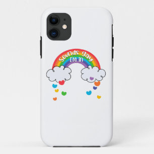 Cute Colorful Rainbow Hearts Sounds Gay I'm In iPhone 11 Case