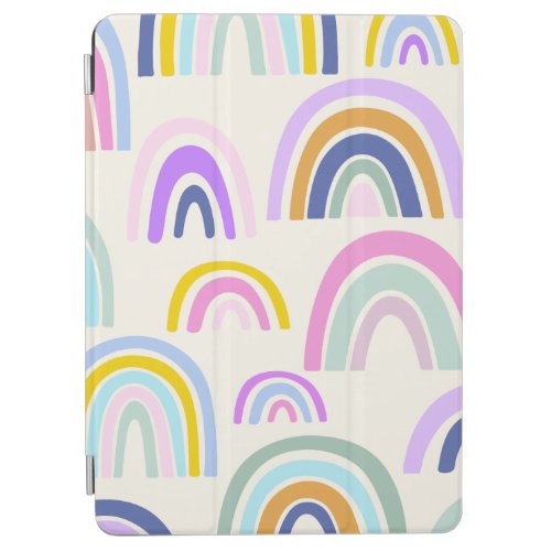 Cute Colorful Rainbow Pattern in Bright Pastels iPad Air Cover