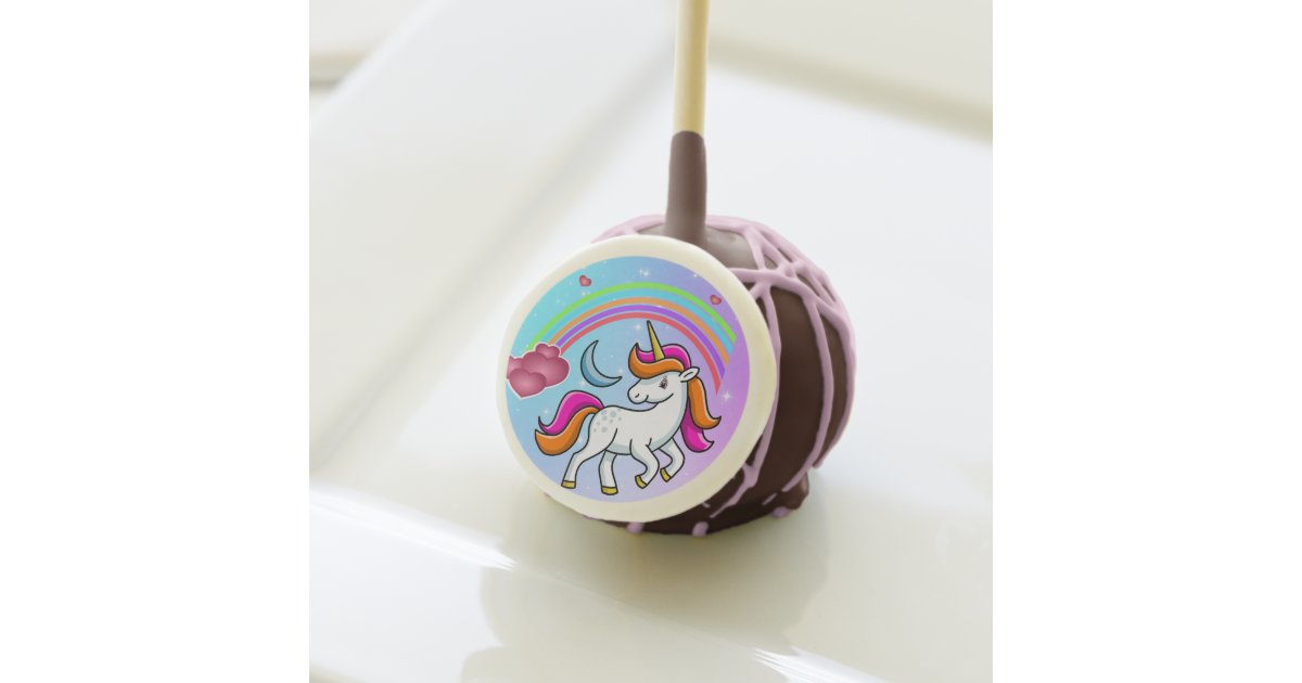 Cute Colorful Rainbow Unicorn Cake Pops Zazzle Com