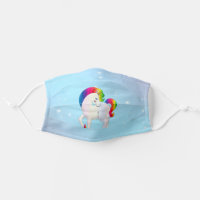 Cute,Colorful,Rainbow Unicorn Cloth Face Mask
