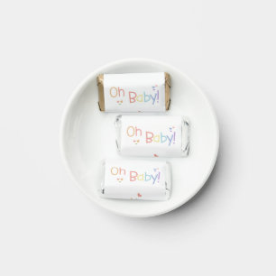 Cute Colorful Rainbow with Hearts Baby Shower Hershey's Miniatures