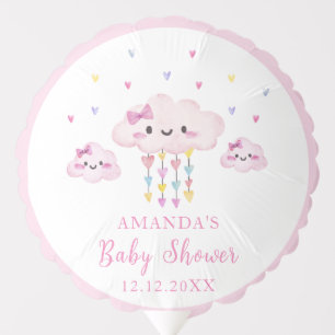 Cute Colorful Raindrop Sweetheart Baby Shower Balloon