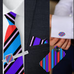 Cute Colorful Red Blue Stripes Pattern          Neck Tie at Zazzle