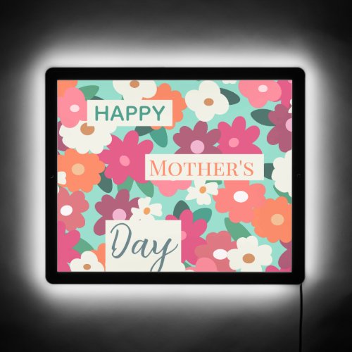  Cute Colorful Retro Floral  Mothers Day      LED Sign