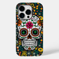 Cute Colorful Retro Floral Sugar Skull