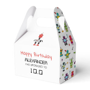 Cute Colorful Robots Kids Robot Birthday Party Favor Boxes