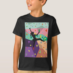 Cute Colorful Rock Climbing Bouldering Wall Climbe T-Shirt