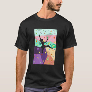 Cute Colorful Rock Climbing Bouldering Wall Climbe T-Shirt