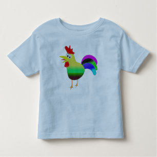cute colorful rooster funny t-shirt gift idea