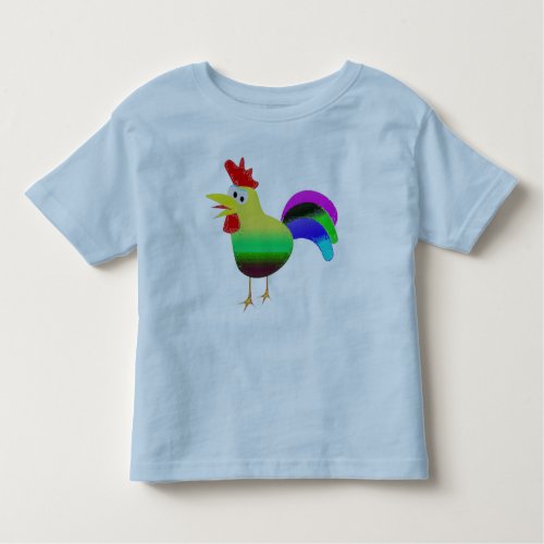 cute colorful rooster funny t_shirt gift idea