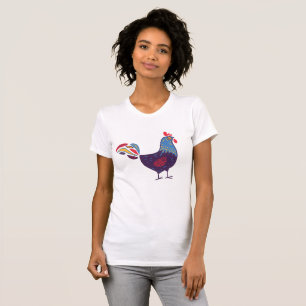Cute Colorful Rooster Happy t-shirt gift idea