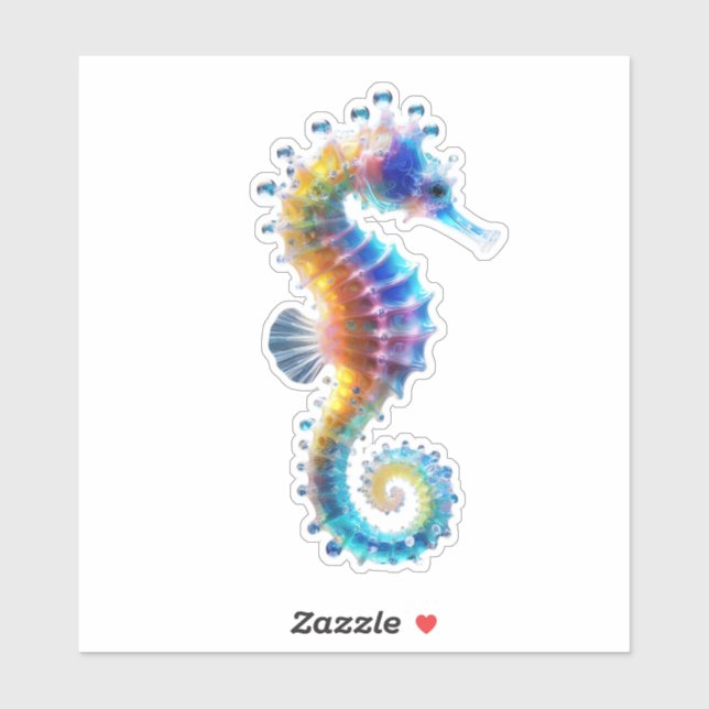Cute Colorful Seahorses Sticker (Sheet)