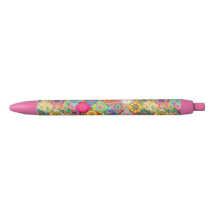 Cute colorful seamless decorative pattern pen