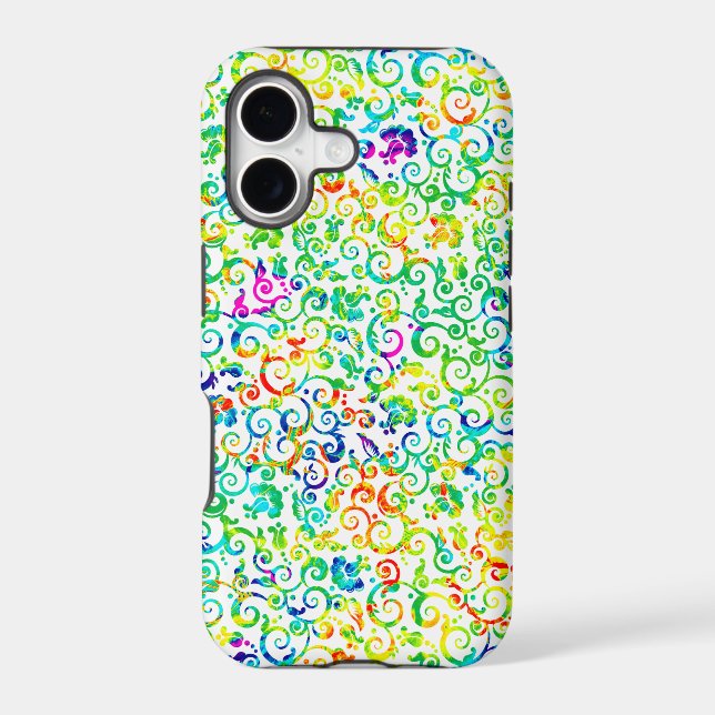 Cute colorful seamless flowers pattern iphone case (Back)
