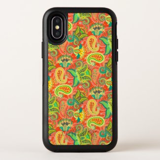 Cute colorful seamless paisley pattern