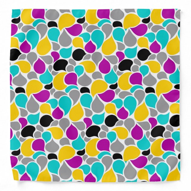 Cute colorful seamless patterns design bandana (Front)