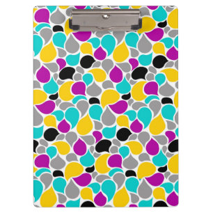 Cute colorful seamless patterns design clipboard