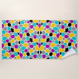 Cute colorful seamless patterns design uncommon iP Beach Towel