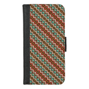 Cute colorful seamless ukrainian pattern iPhone 8/7 wallet case