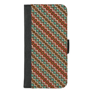 Cute colorful seamless ukrainian pattern iPhone 8/7 plus wallet case