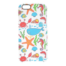 Cute Colorful See-life Illustration Pattern 2 Clear iPhone 6/6S Case