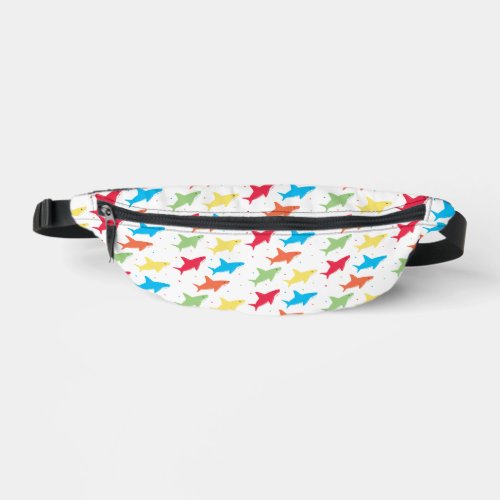 Cute Colorful Shark Pattern Fanny Pack