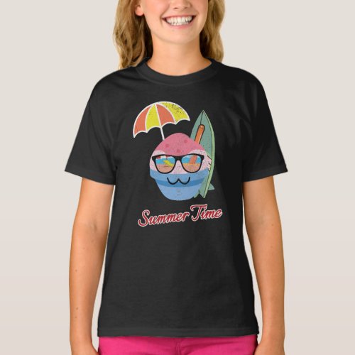 Cute Colorful Shave Ice Summer Time T_Shirt
