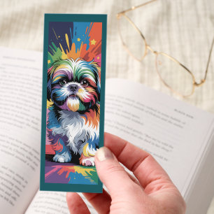 Cute Colorful Shih Tzu Dog Bookmarks