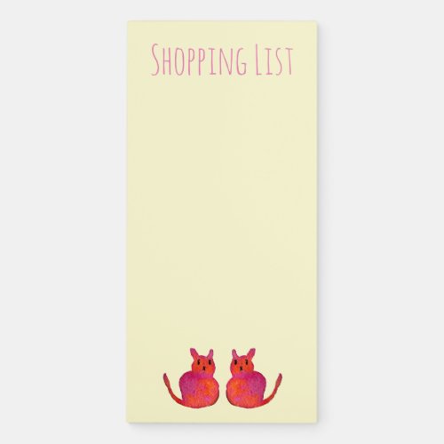 Cute colorful shopping list cute cats magnetic notepad