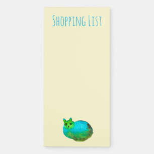 Cute colorful shopping list cute cats magnetic notepad