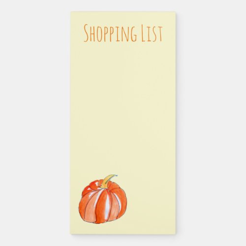 Cute colorful shopping list pumpkin magnetic notepad