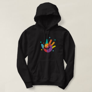 Cute Colorful Smile Handprint Unisex Pullover Hood
