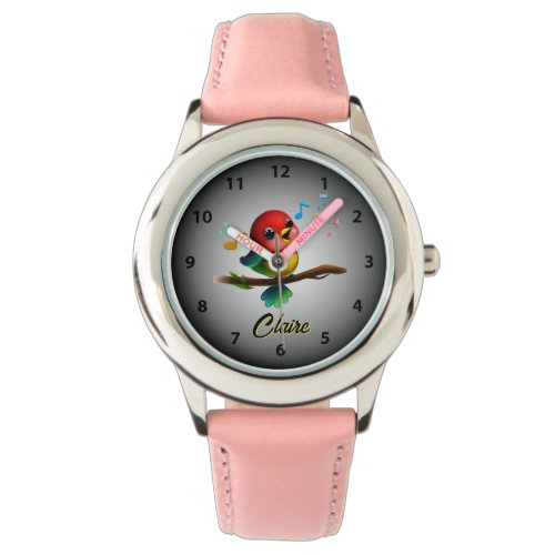 Cute Colorful Songbird Singing Notes Into The Air Watch