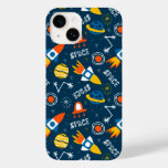 Cute Colorful Space Adventures Pattern Case-Mate iPhone 14 Case