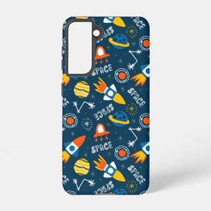 Cute Colorful Space Adventures Pattern Samsung Galaxy S21 Case