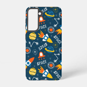 Cute Colorful Space Adventures Pattern Samsung Galaxy S21 Case