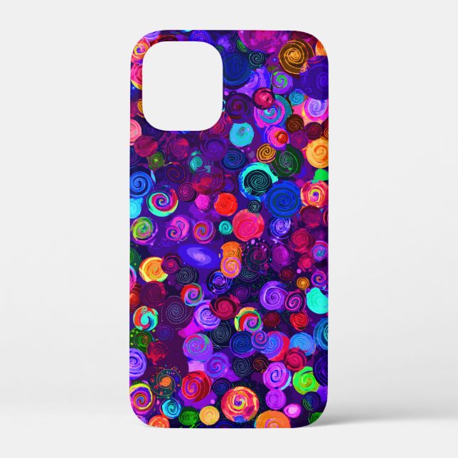 Cute colorful spiral cosmos patterns Case-Mate iPhone case (Back)