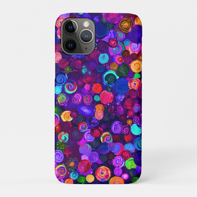Cute colorful spiral cosmos patterns Case-Mate iPhone case (Back)