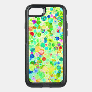 Cute colorful spiral cosmos patterns OtterBox commuter iPhone SE/8/7 case
