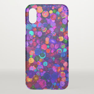 Cute colorful spiral cosmos patterns iPhone x case
