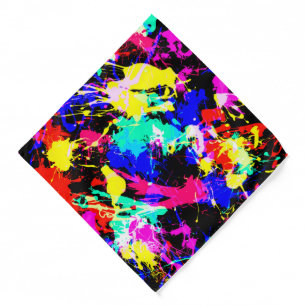 Cute colorful splatter paint bandana