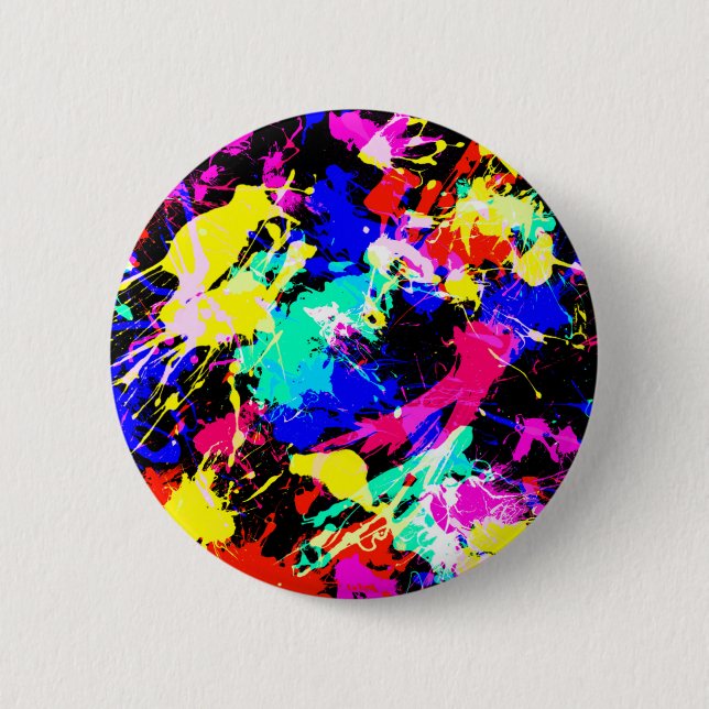 Cute colorful splatter paint button (Front)