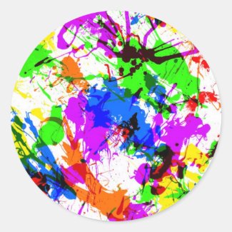 Cute colorful splatter paint design