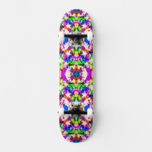 Cute colorful splatter paint design skateboard