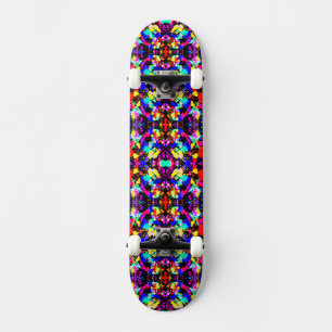 Cute colorful splatter paint skateboard