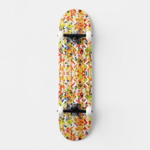 Cute colorful spring abstract pattern skateboard