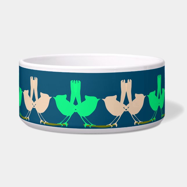 Cute Colorful Spring birds party  Bowl (Front)