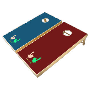 Cute Colorful Spring birds party  Cornhole Set